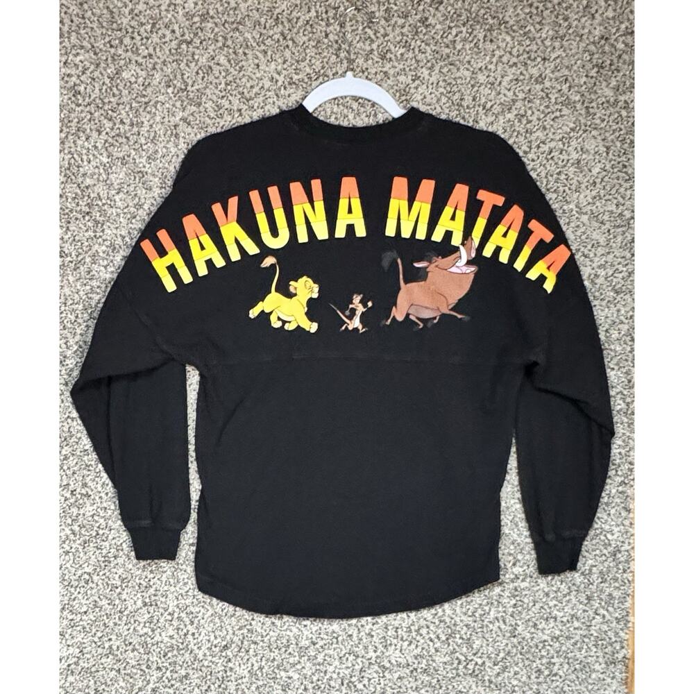 Disney The Lion King Shirt Spirit Jersey Hakuna Matata Black Simba Pumba Sz XS